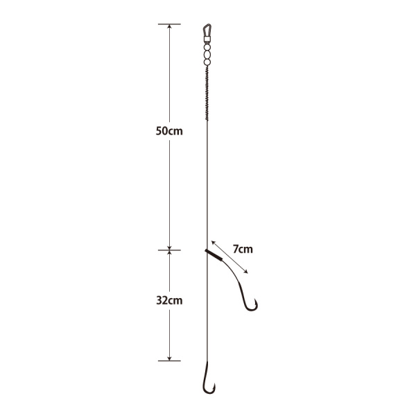 投げ釣り仕掛5枚組 2本針/3本針